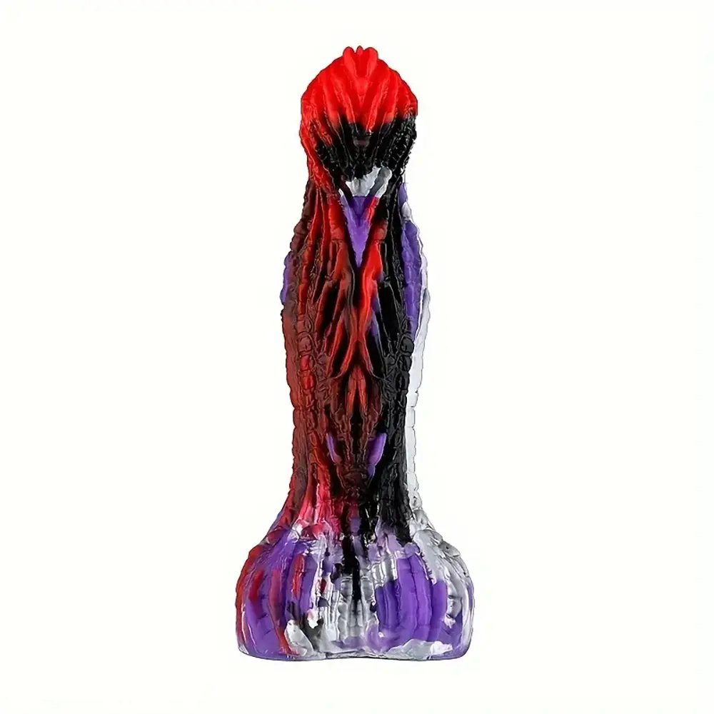 Red and purple phoenix fantasy dildo, photo 1