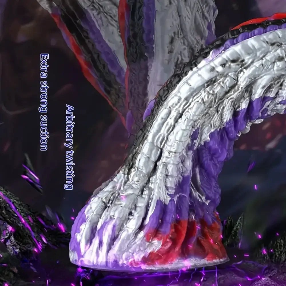 Red and purple phoenix fantasy dildo, photo 4