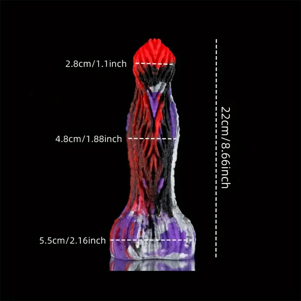 Red and purple phoenix fantasy dildo, photo 5