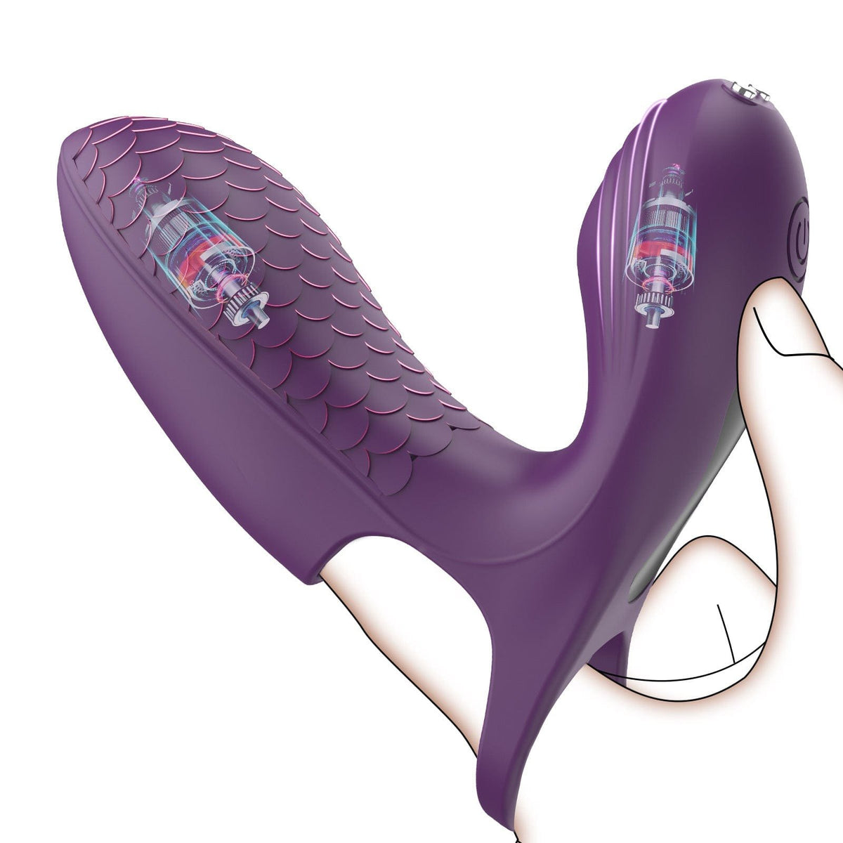 Fish scale texture finger vibrator, photo 1