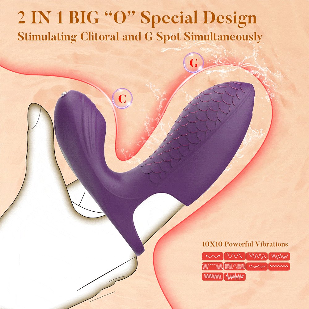 Fish scale texture finger vibrator, photo 2