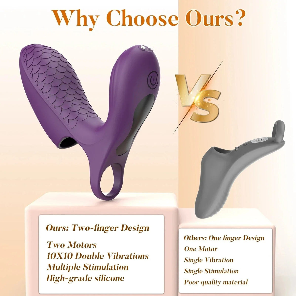 Fish scale texture finger vibrator, photo 4