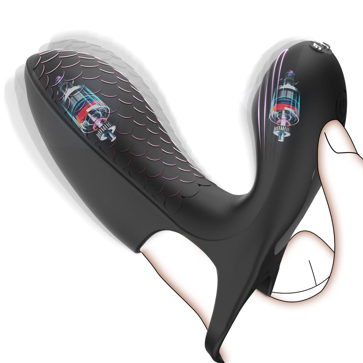 Fish scale texture finger vibrator, photo 9