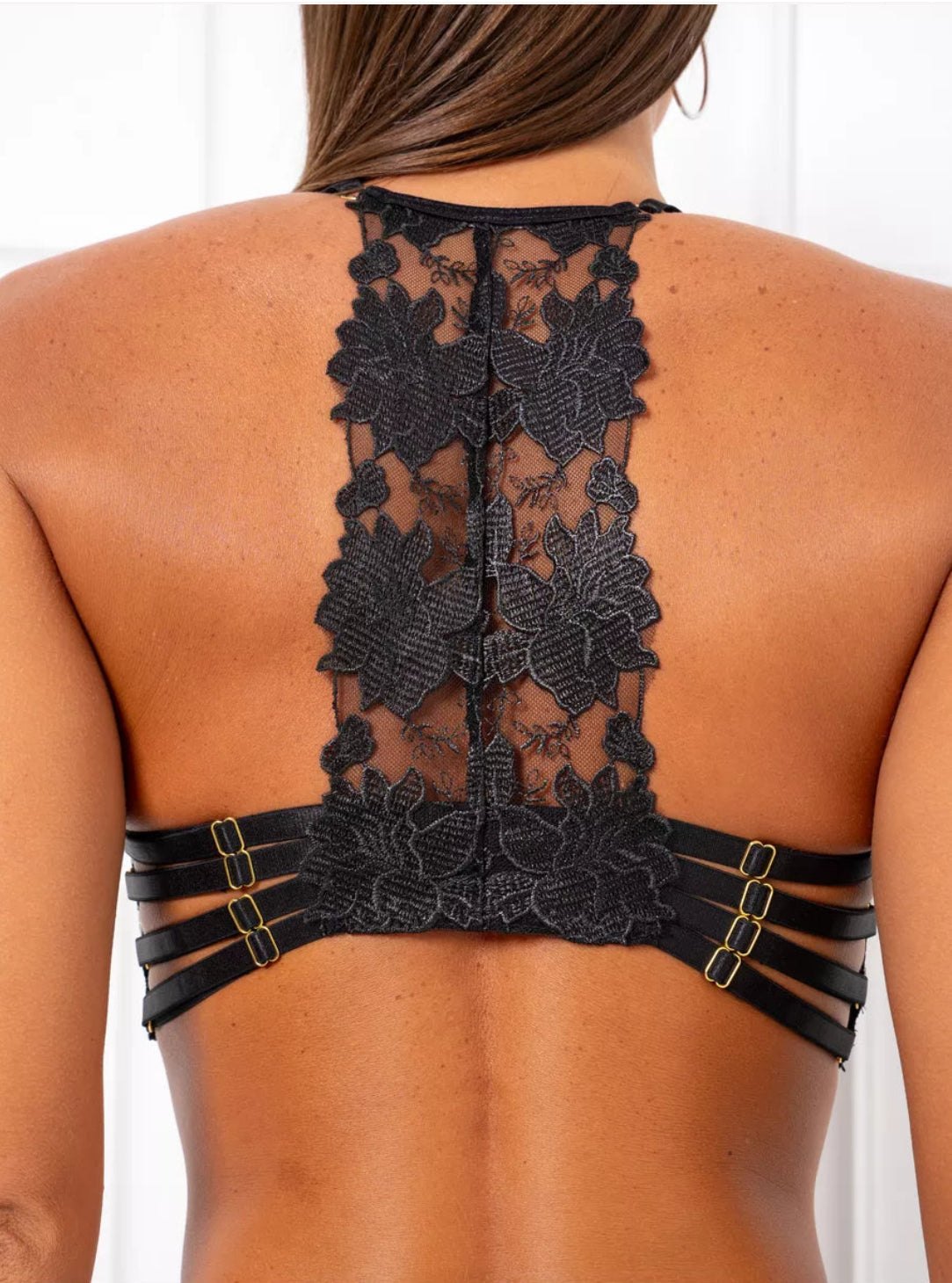 Fishnet lace harness garter set, photo 5