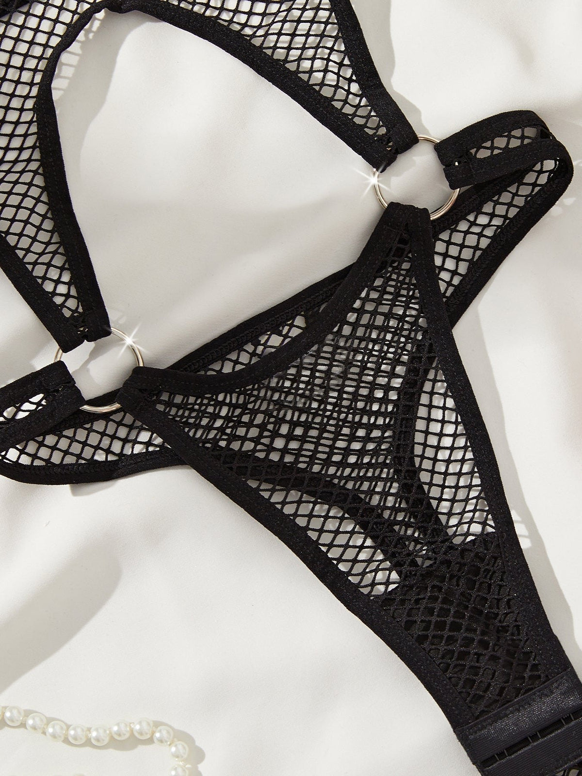 Fishnet pattern clingy bodystocking, photo 9