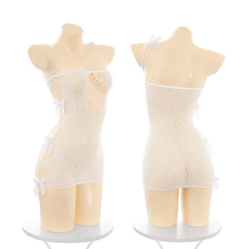 Fishnet tearable hip skirt chemise suit, photo 9