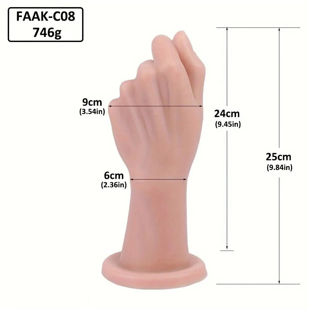 Flesh realistic fist-shaped PVC dildo