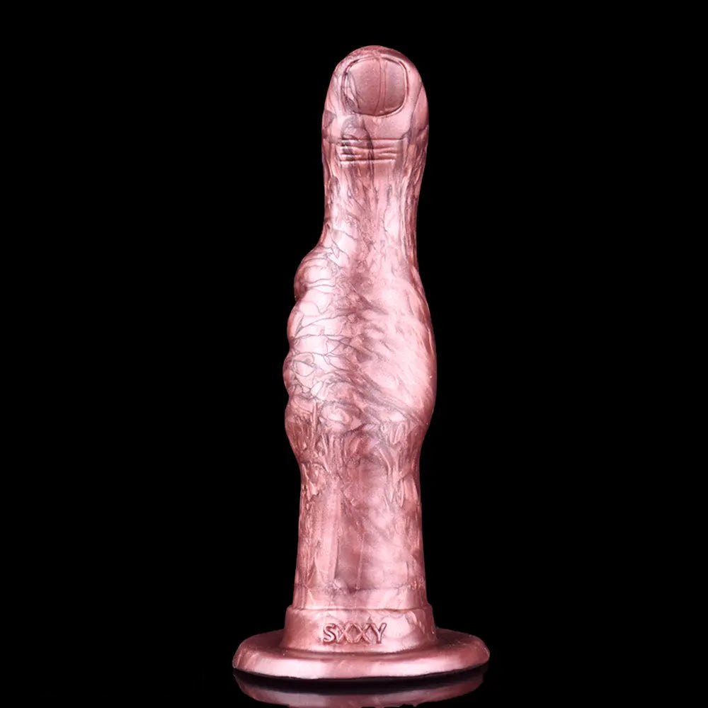 Rose gold fist-shaped fantasy dildo, photo 3