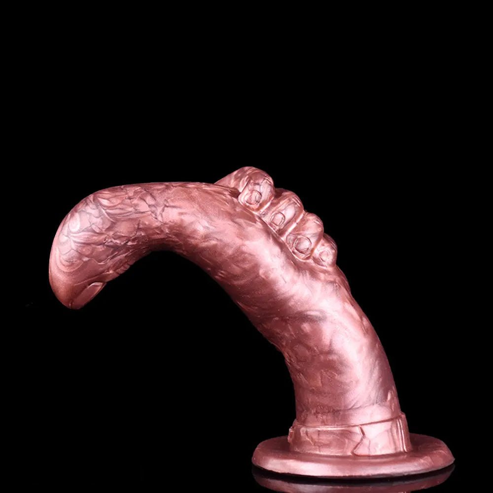 Rose gold fist-shaped fantasy dildo, photo 5