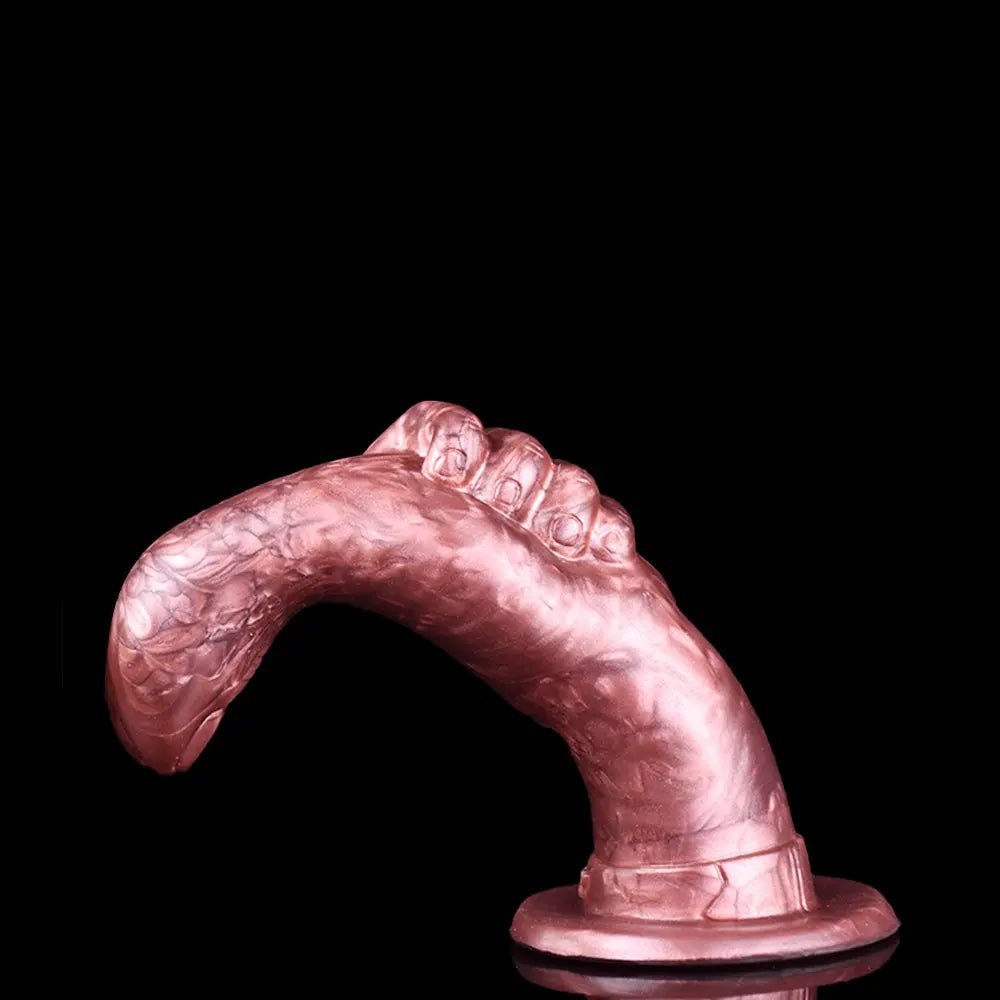 Rose gold fist-shaped fantasy dildo, photo 6