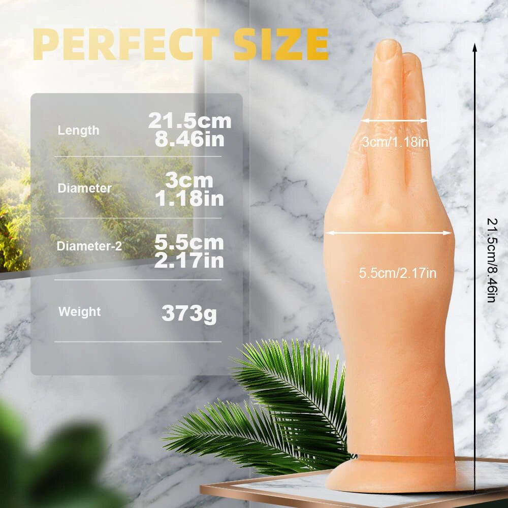 Flesh fist shaped PVC dildo