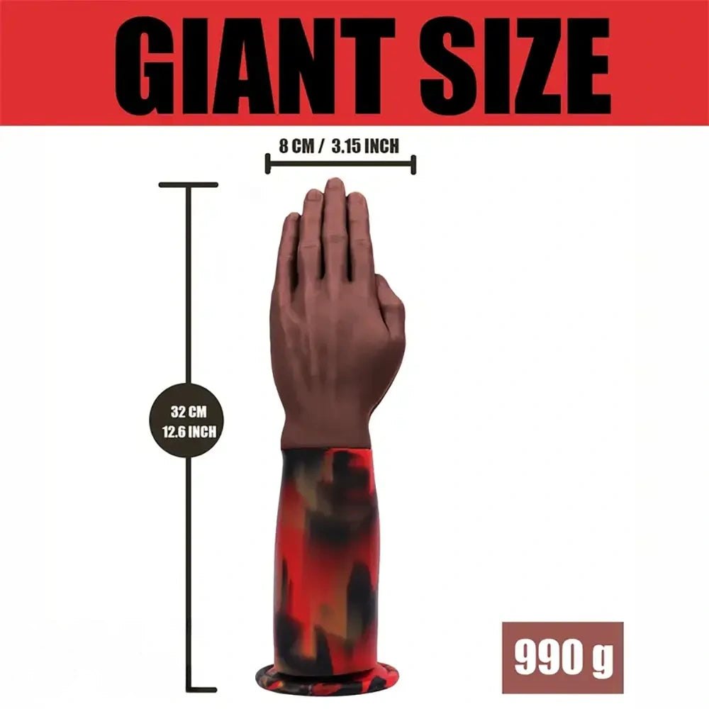 Fist-shaped thick silicone dildo with suction cup base, photo 12
