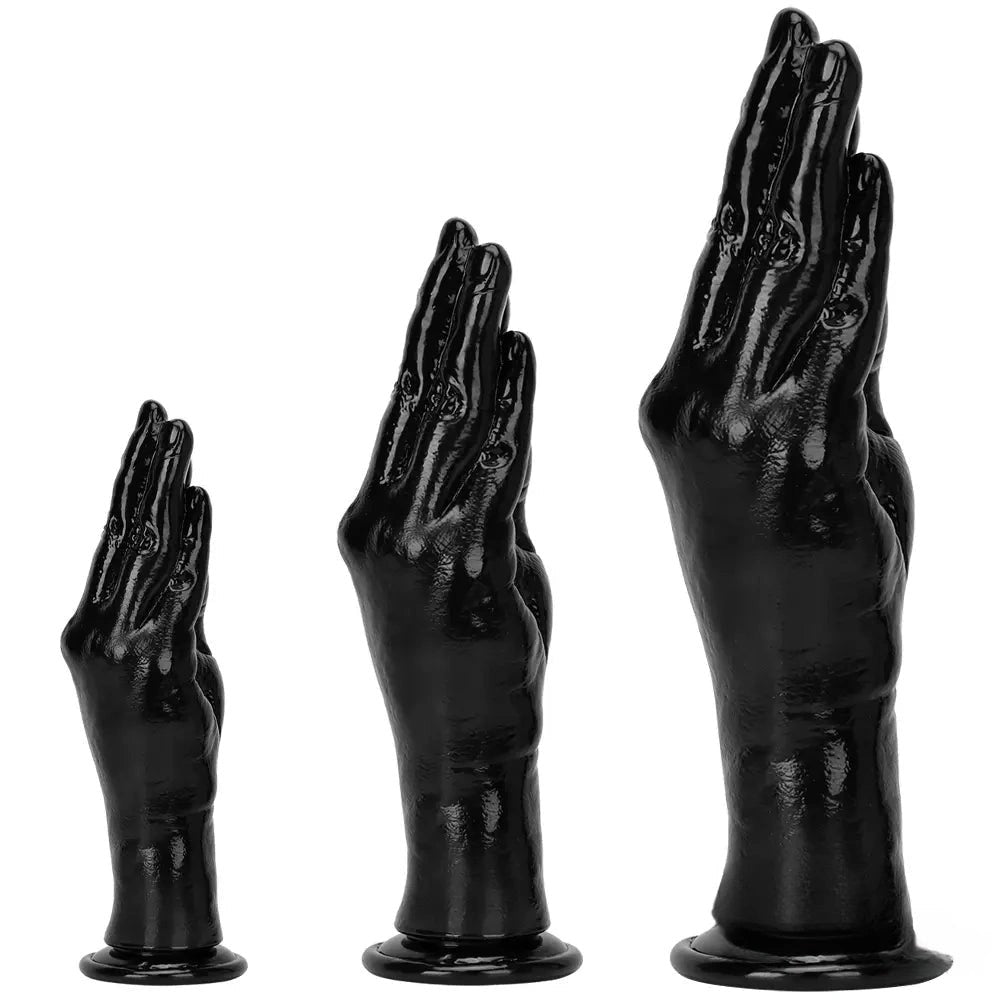Black hand shaped fantasy dildo, photo 1