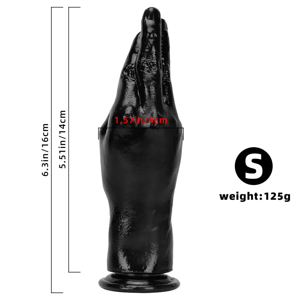 Black hand shaped fantasy dildo, photo 16
