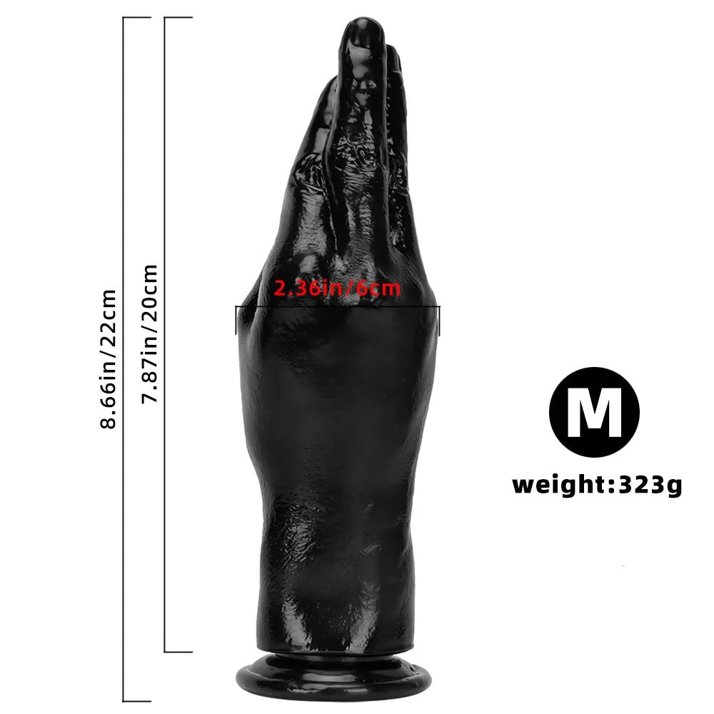 Black hand shaped fantasy dildo, photo 17