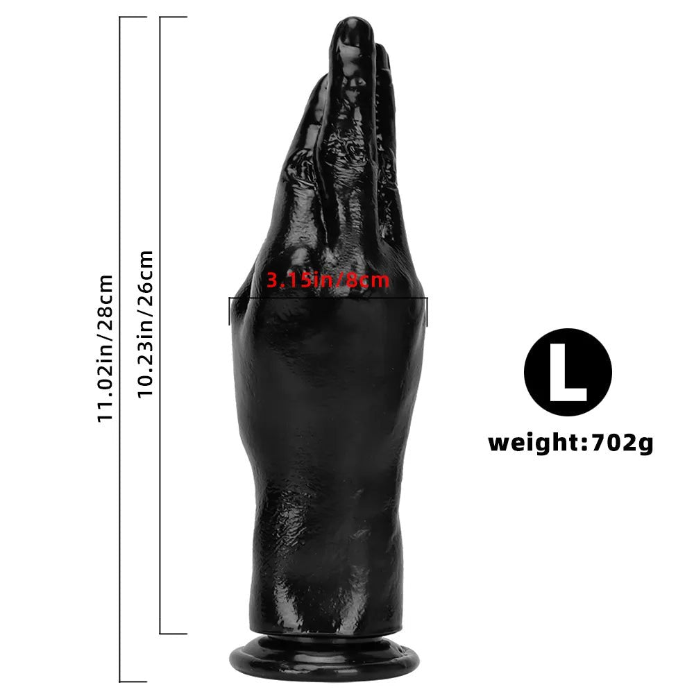 Black hand shaped fantasy dildo, photo 18