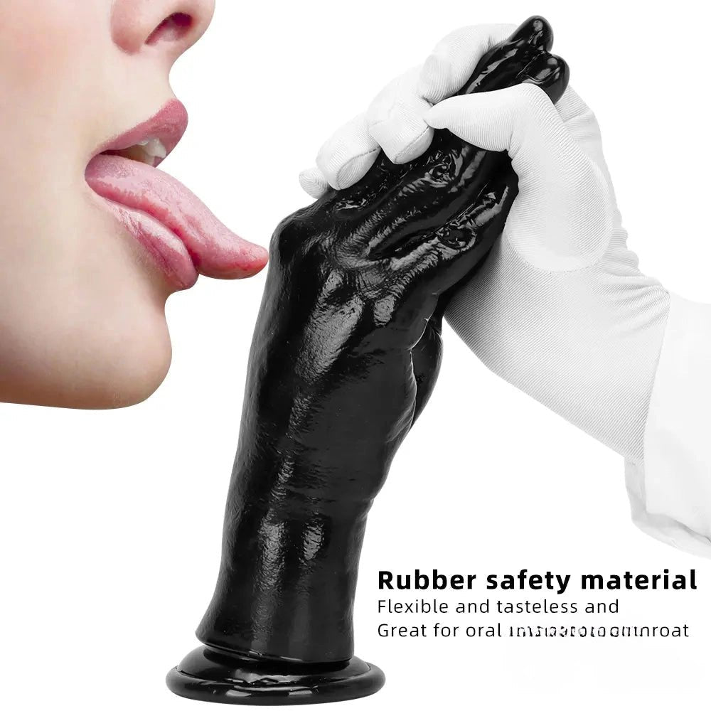 Black hand shaped fantasy dildo, photo 4