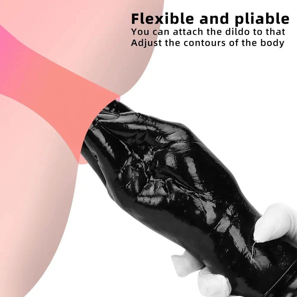 Black hand shaped fantasy dildo, photo 5