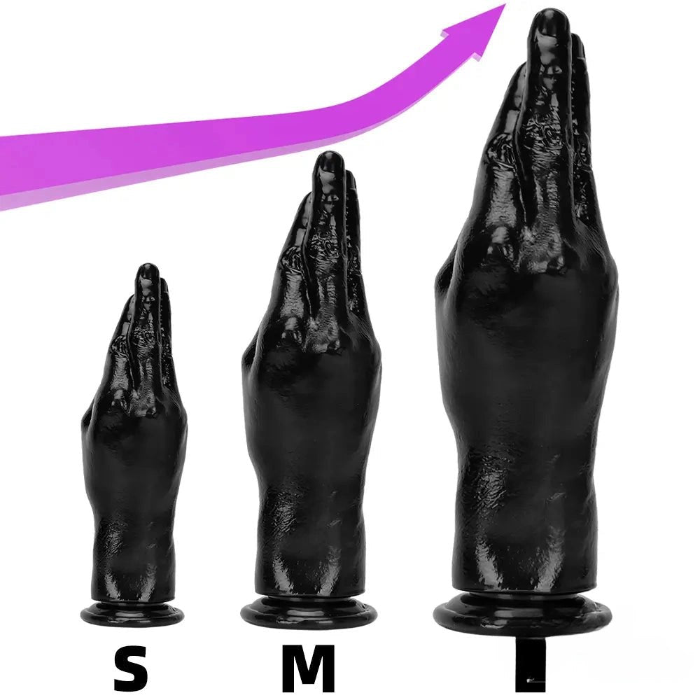 Black hand shaped fantasy dildo, photo 7