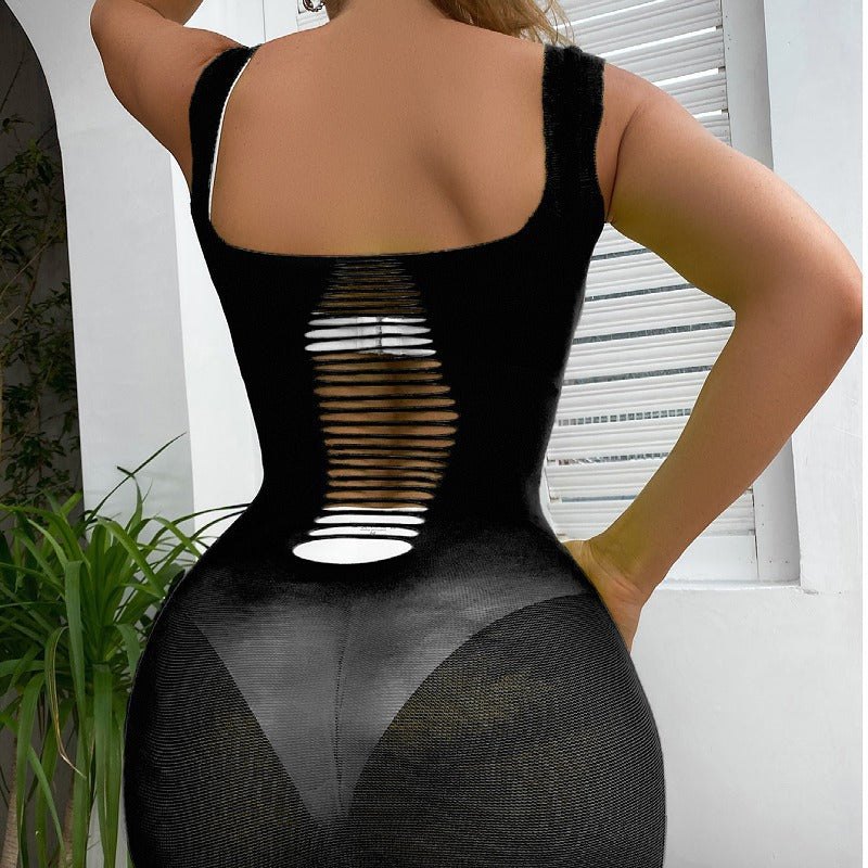 Fitted cutout mesh chemise, photo 3