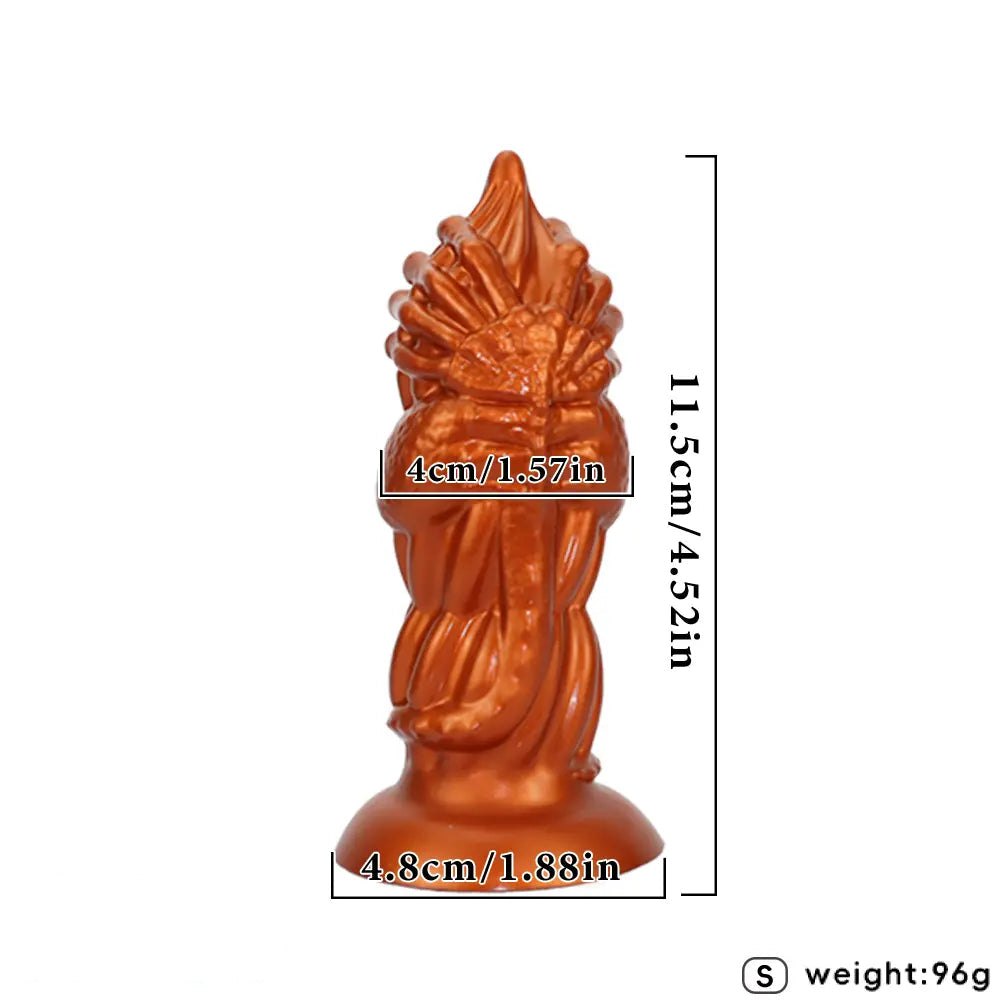Gold flame textured anal plug trainer set