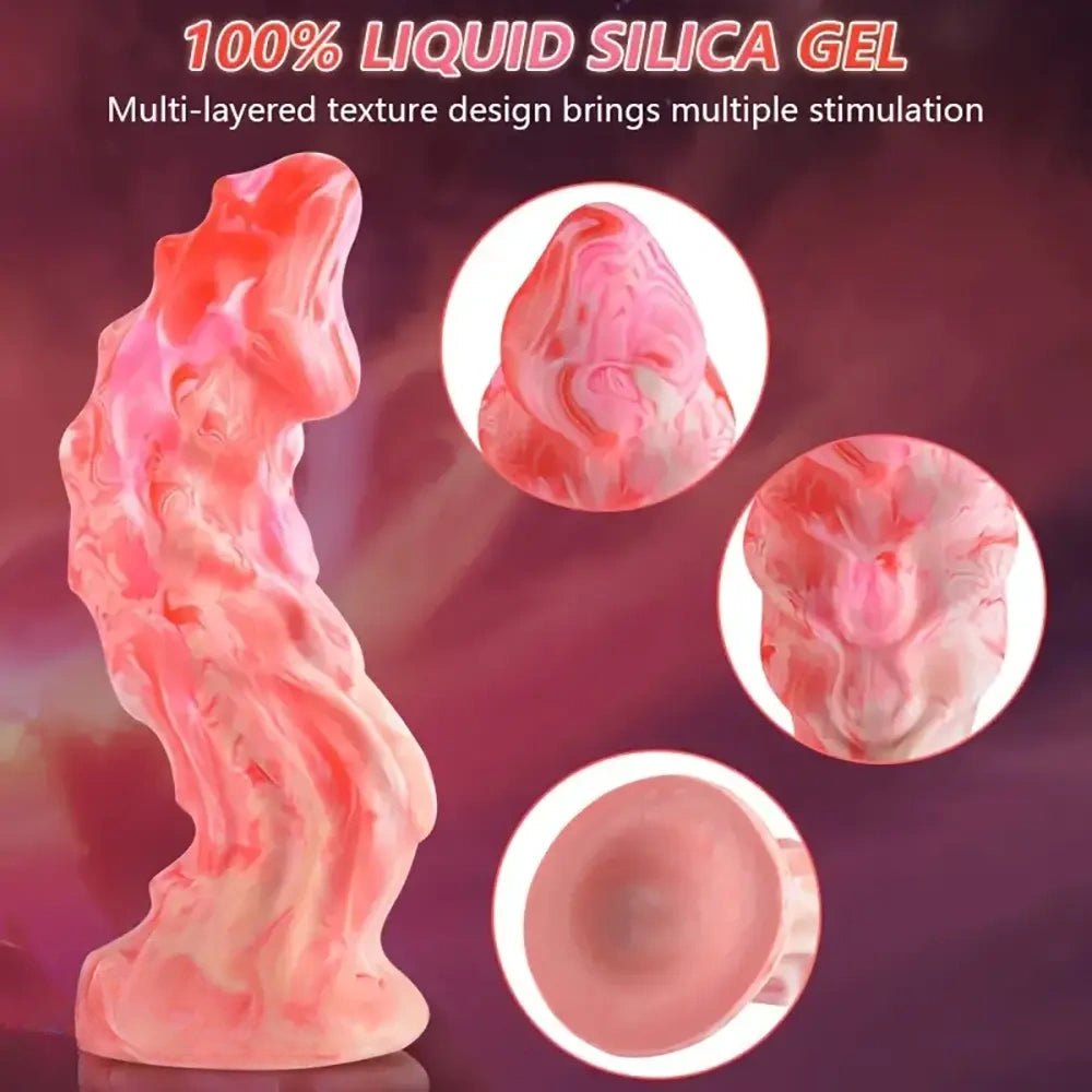Mixed color flame fantasy dildo, photo 4