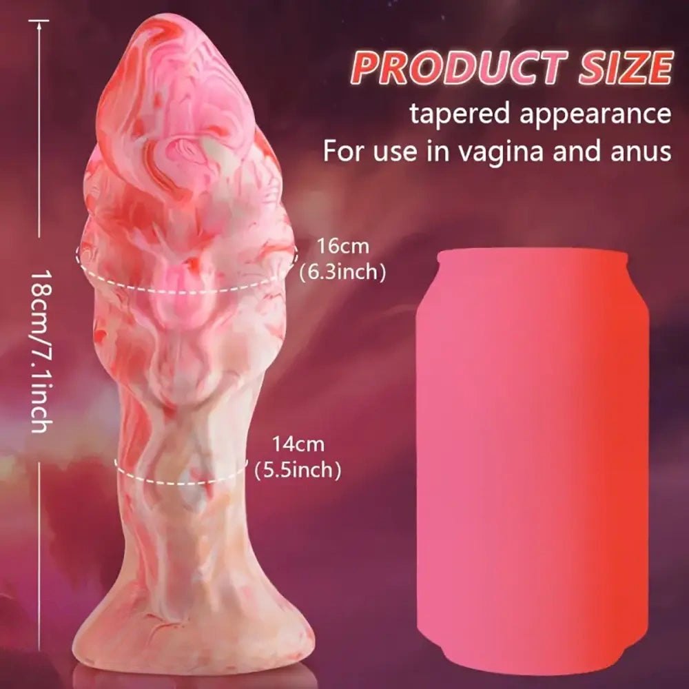 Mixed color flame fantasy dildo, photo 7