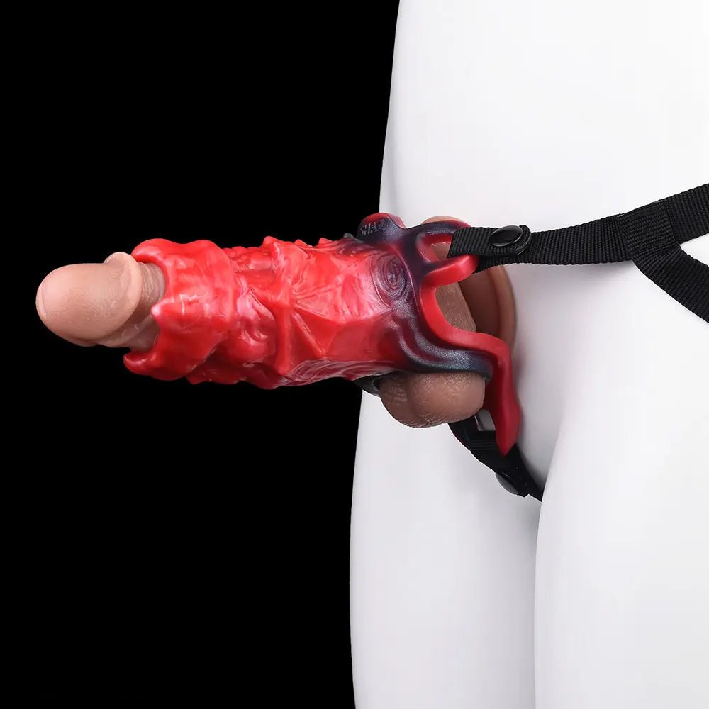 Red flame textured strap-on sleeve, photo 9