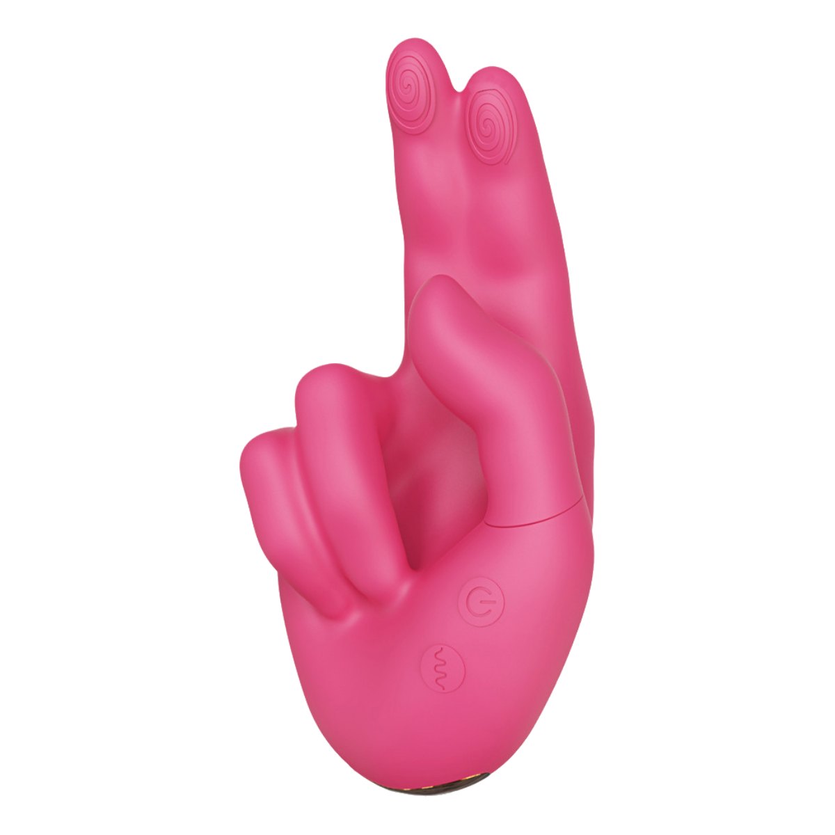 Red hand shaped flapping clitoral g-spot vibrator