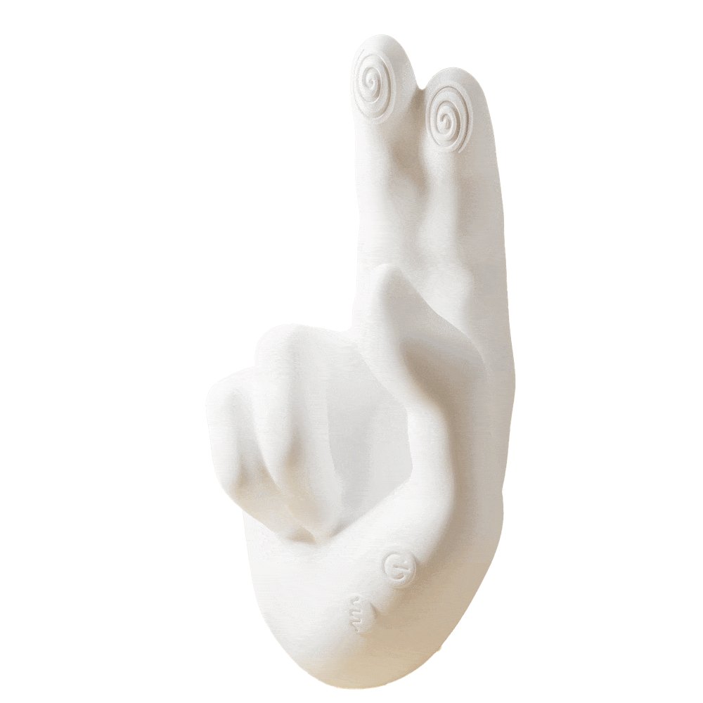 Hand shaped flapping clitoral g-spot vibrator, photo 1