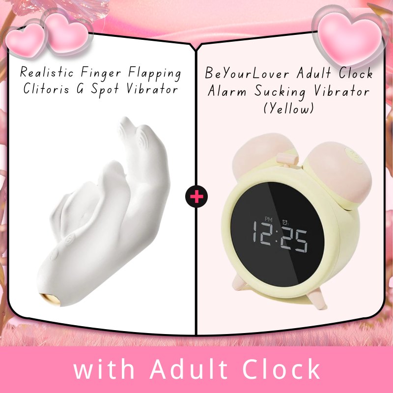 White hand shaped flapping clitoral g-spot vibrator