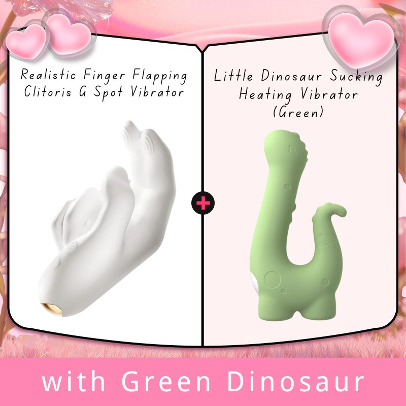 White hand shaped flapping clitoral g-spot vibrator