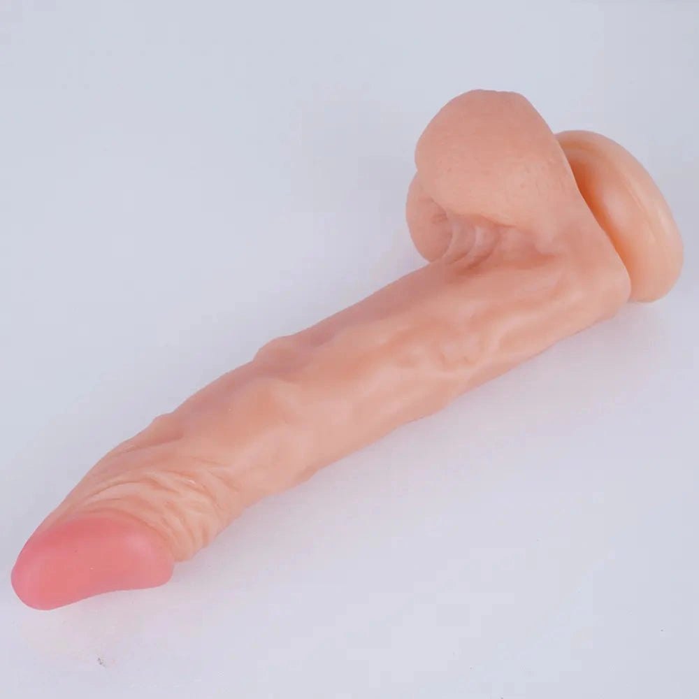Flesh tone realistic veined suction cup dildo, photo 7