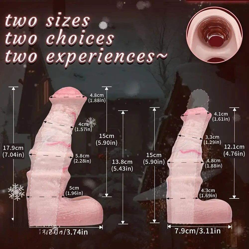 Flesh-tone ribbed horse-style dildo sleeve, photo 3