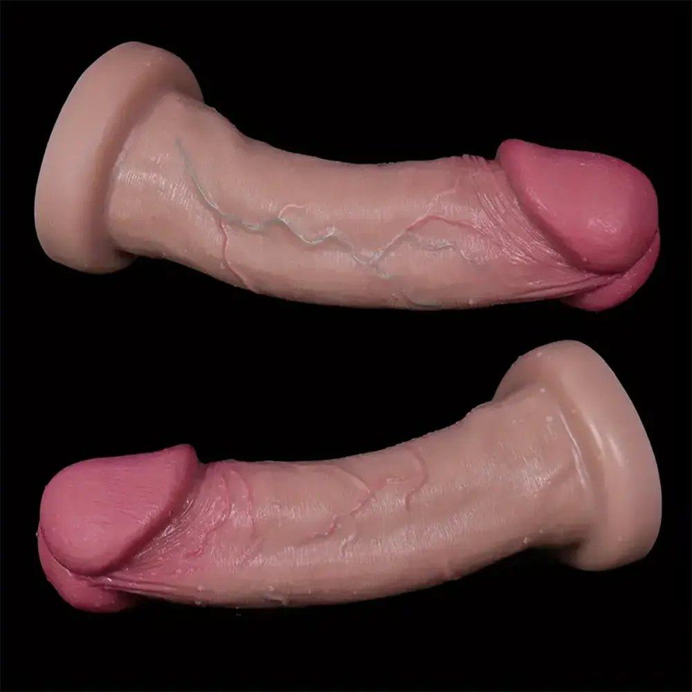 Flesh mushroom head silicone dildo with suction cup base, photo 9
