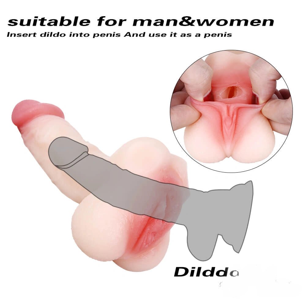 Flesh tone silicone pocket pussy stroker, photo 4