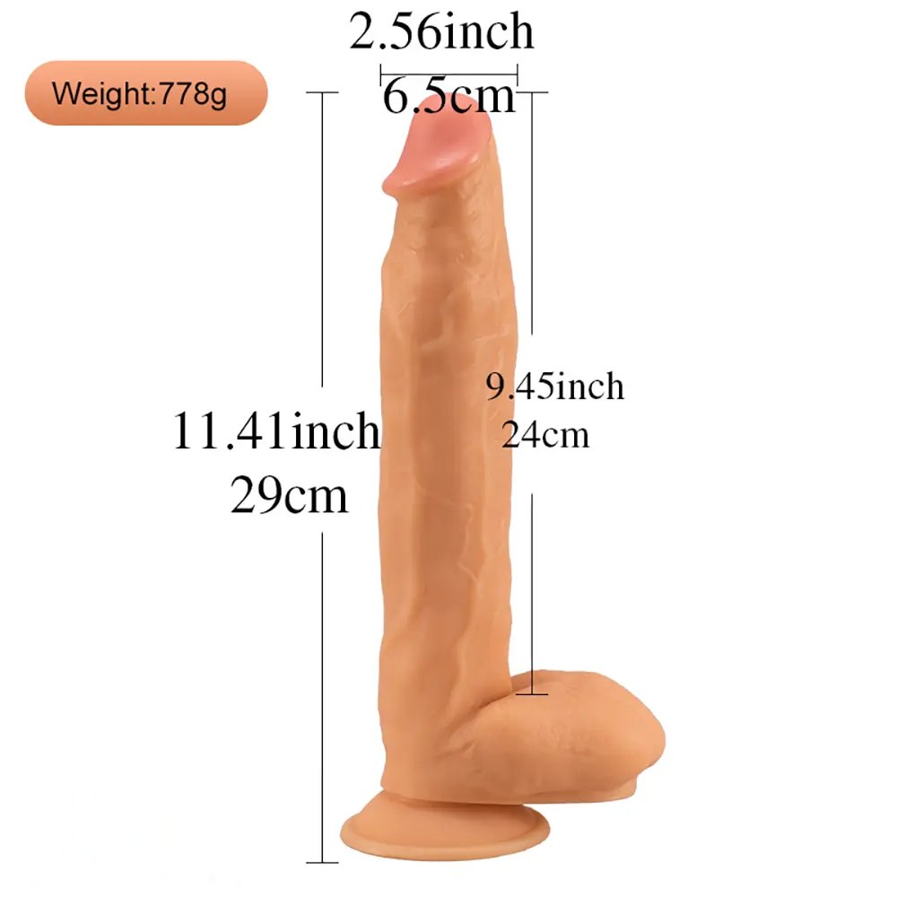 Flesh pvc realistic dildo, photo 12