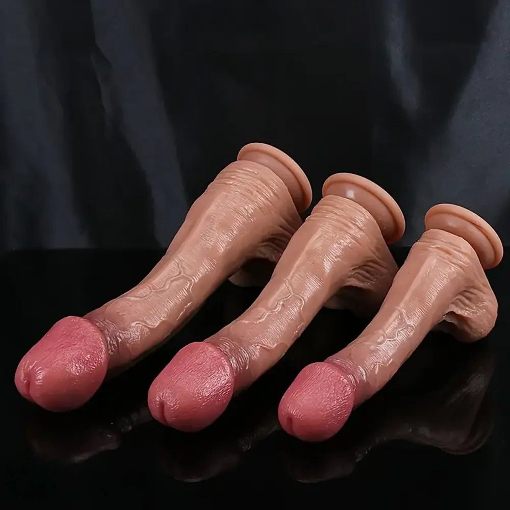 Flesh realistic silicone dildo, photo 5