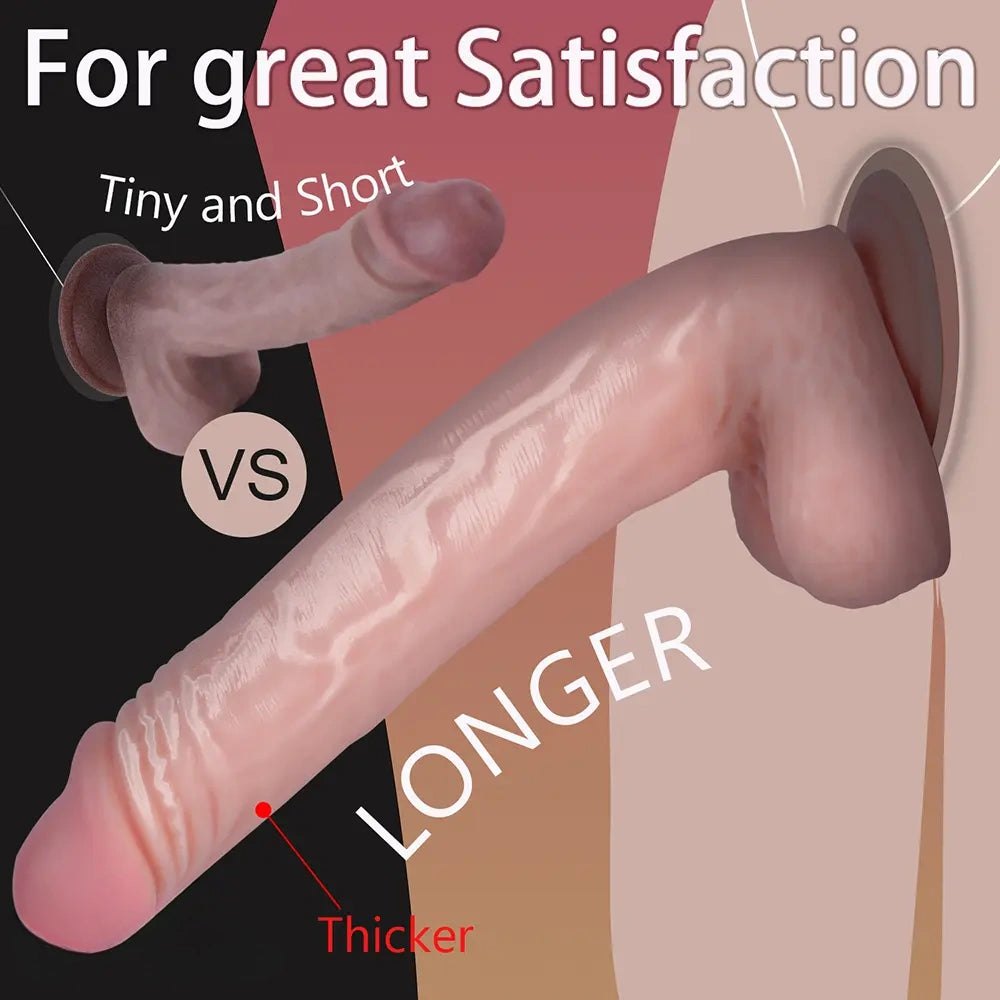 Flesh tone realistic dildo with suction cup base, photo 3