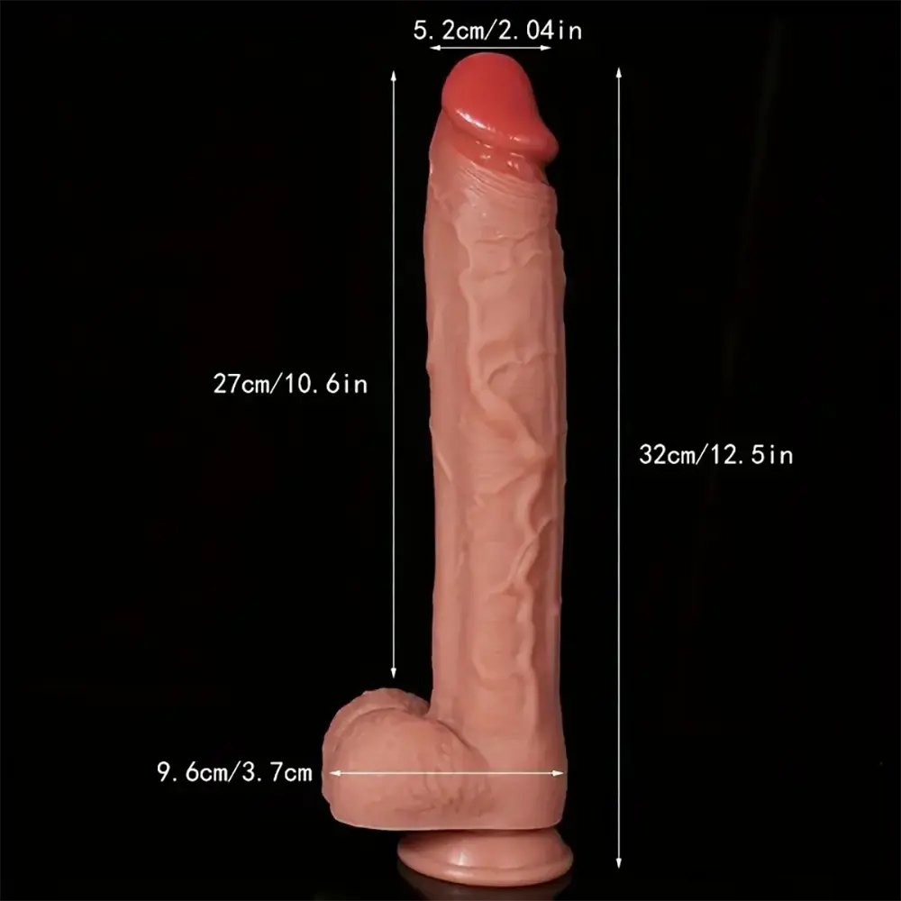 Flesh-tone silicone suction cup dildo, photo 12