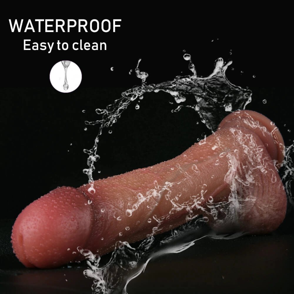 Flesh-tone realistic suction cup dildo with veins, photo 9