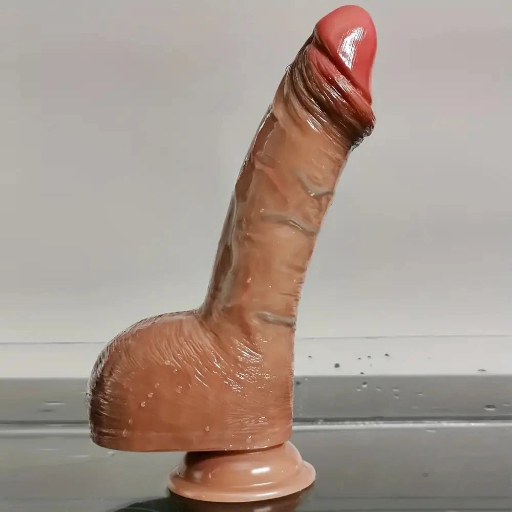 Flesh tone realistic suction cup dildo, photo 2