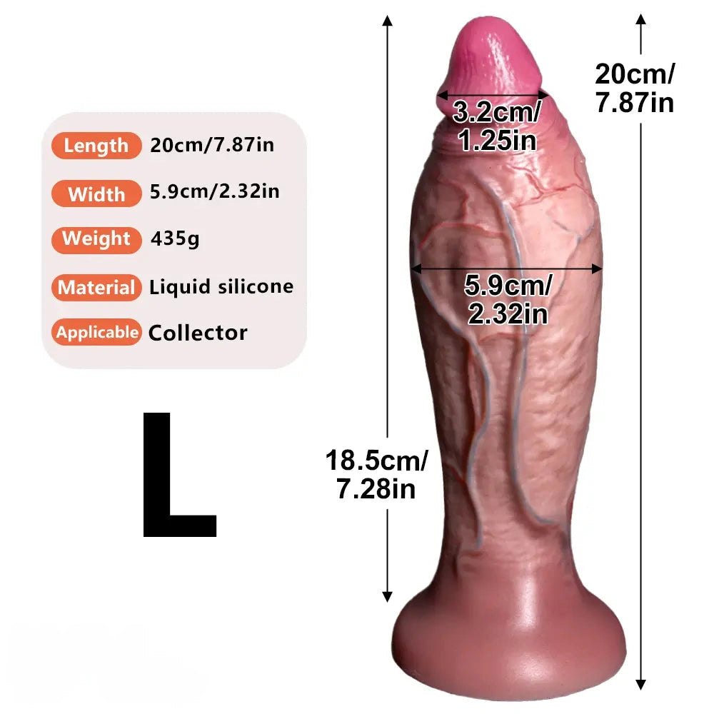 Flesh tone realistic veined dildo, photo 11
