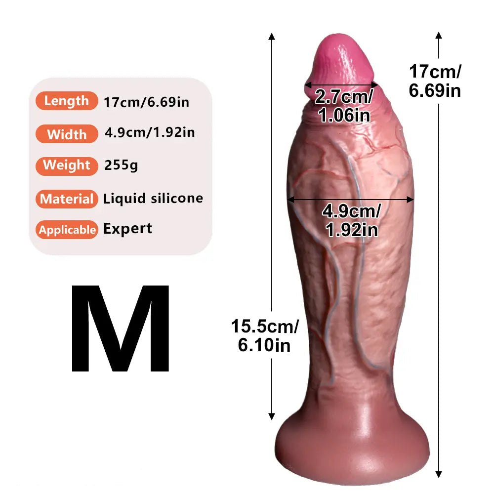 Flesh tone realistic veined dildo, photo 12