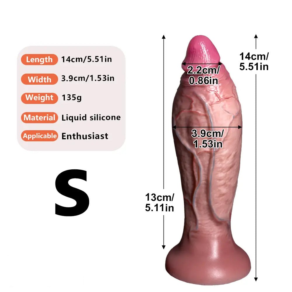Flesh tone realistic veined dildo, photo 15