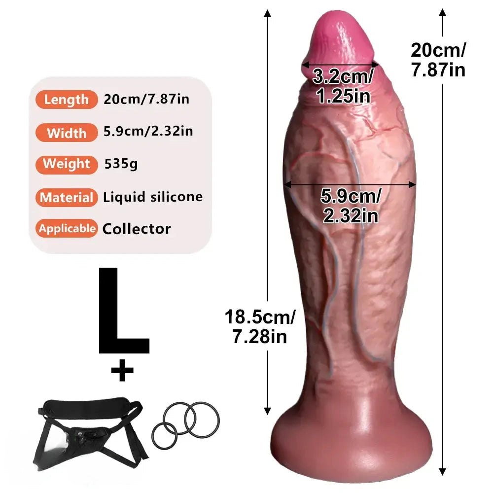 Flesh tone realistic veined dildo, photo 16
