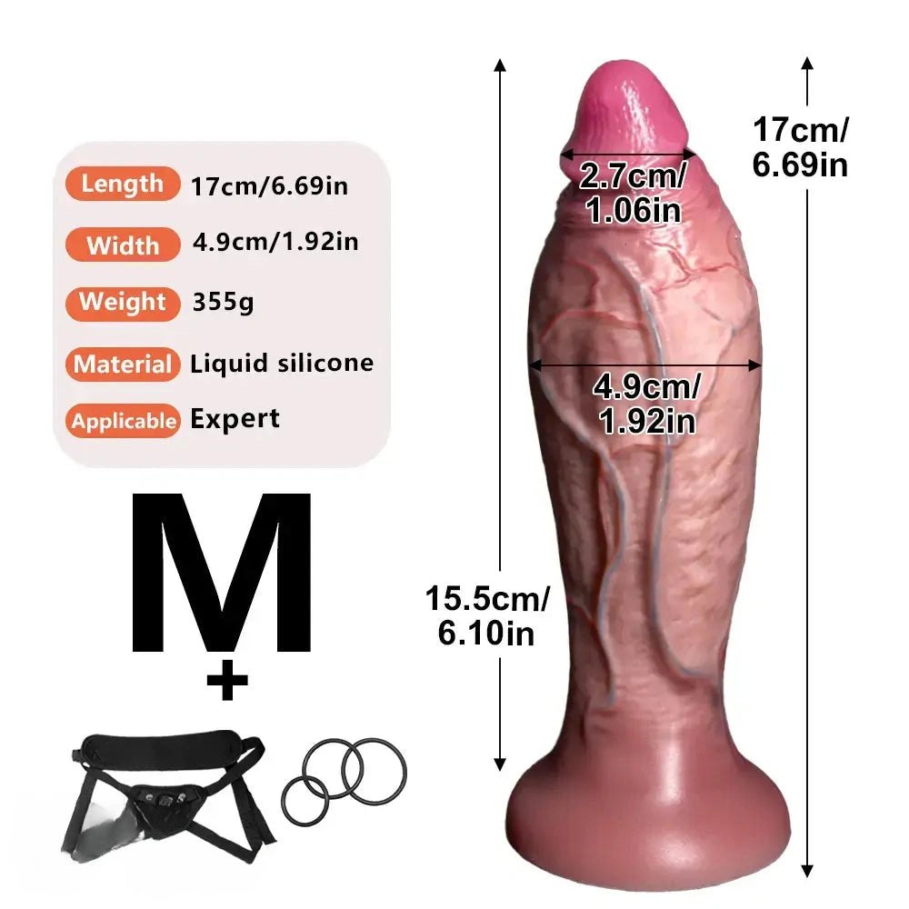 Flesh tone realistic veined dildo, photo 17