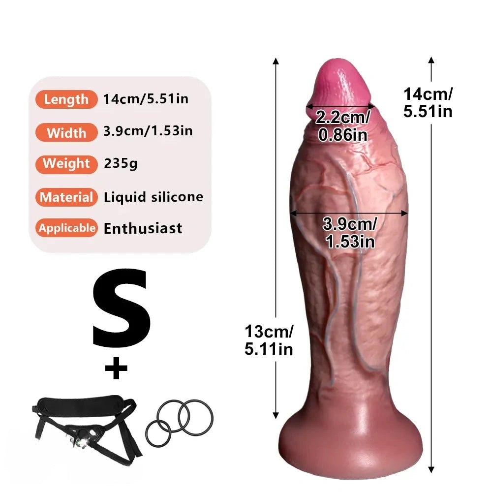 Flesh tone realistic veined dildo, photo 9