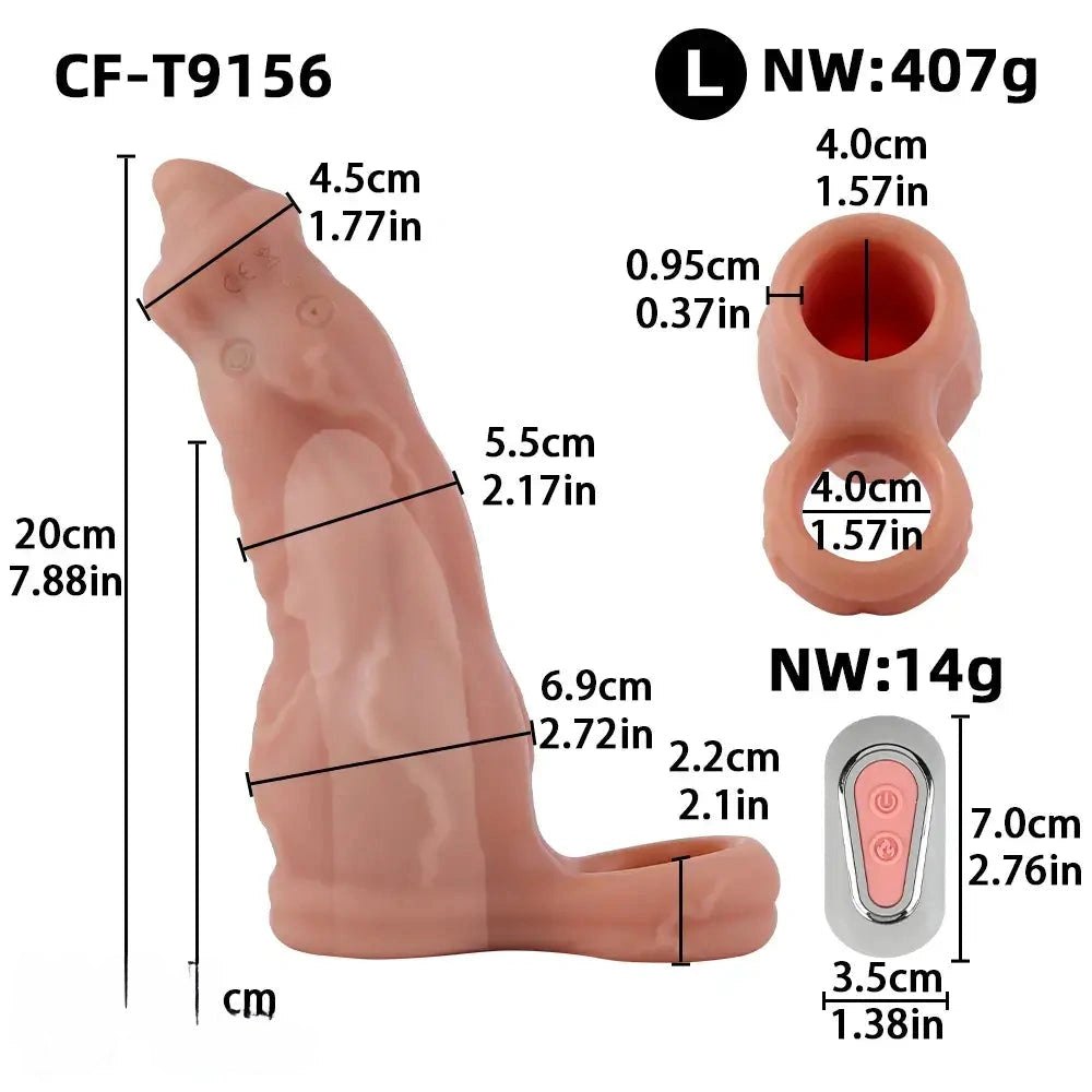 Flesh tone ridged silicone dildo, photo 14