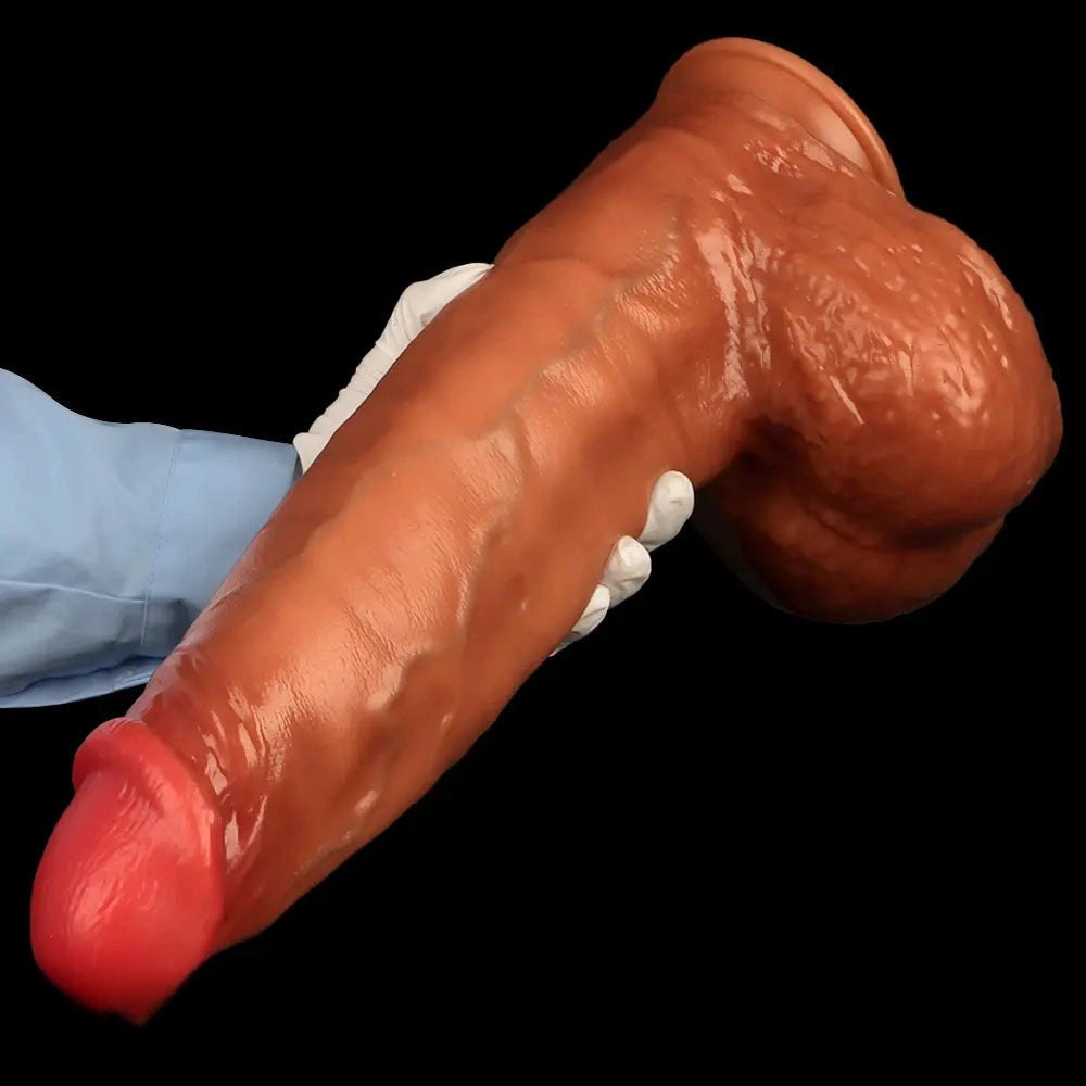Flesh tone silicone large realistic dildo, photo 2